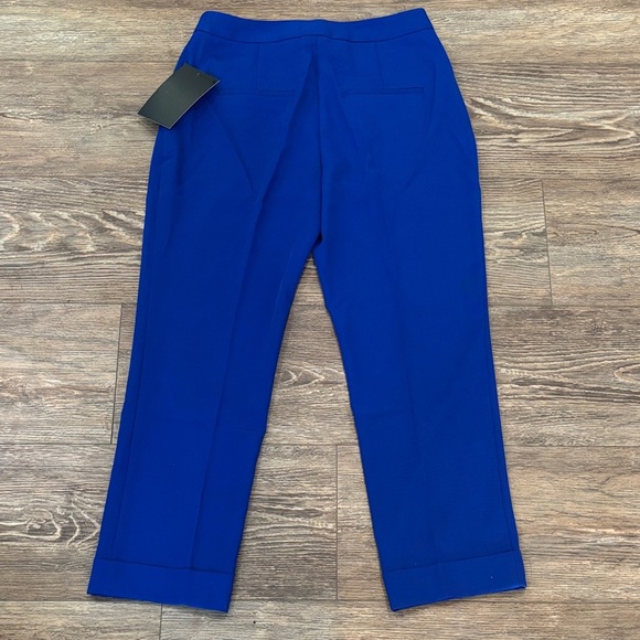 Tuckernuck Sapphire Blue Pleated Duncan Trouser High Rise Chic Womens Size M NWT - Picture 10 of 11